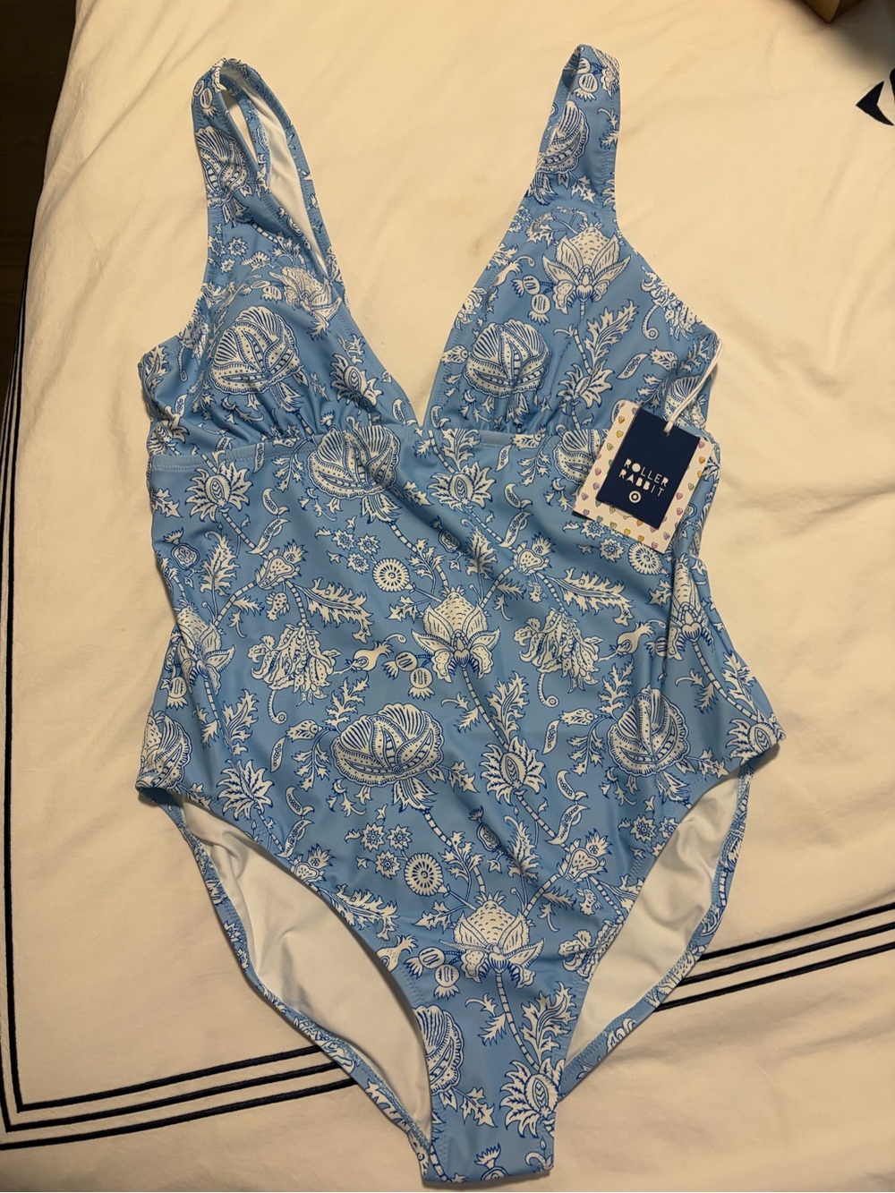 Roller Rabbit for target large Blue Floral One-Piece Swimsuit women’s one piece